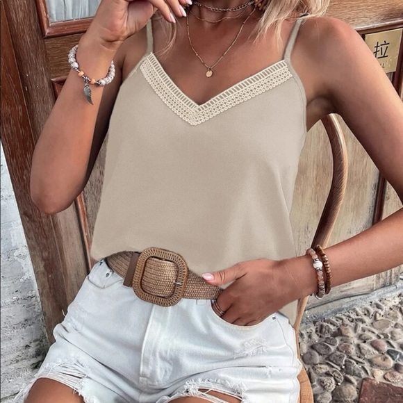 Boho lace trim cami top - Picture 9 of 15